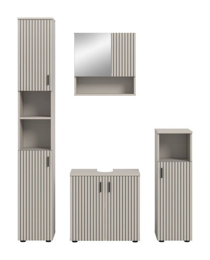 Bathroom Set MONE (W/H/D: approx. 150/192/30 cm) in cashmere/cashmere