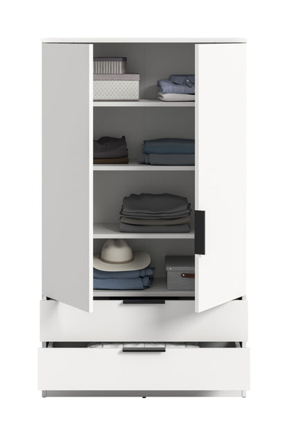 Homes & Jones Kleiderschrank 80 cm, Jugendzimmerschrank mit Schubladen