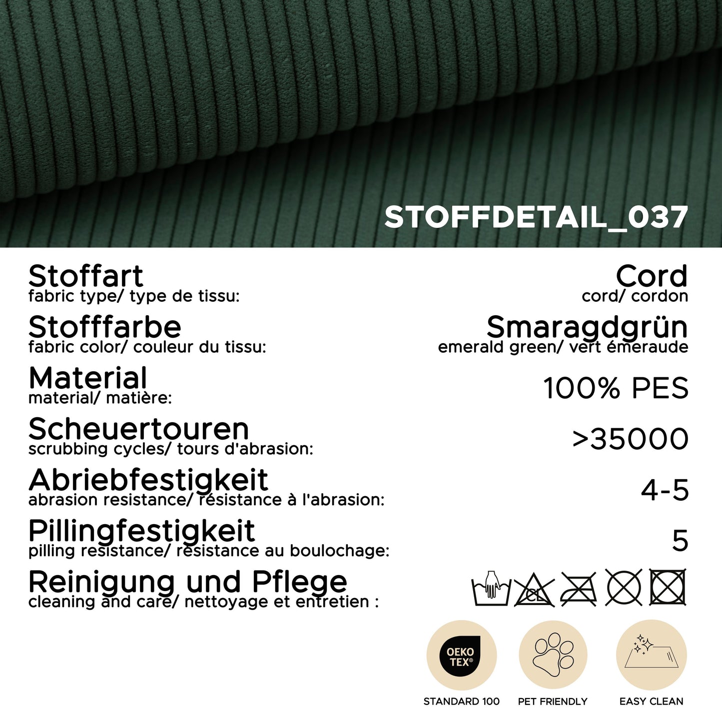 Homes & Jones Ecksofa Wohnlandschaft mit Webstoff-Bezug, Sofa in U-Form