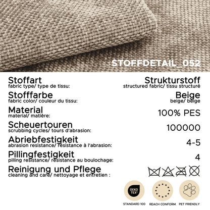 Homes & Jones Sofa 2,5-Sitzer Modernes Polstersofa m. Stoffbezug in Flachgewebe