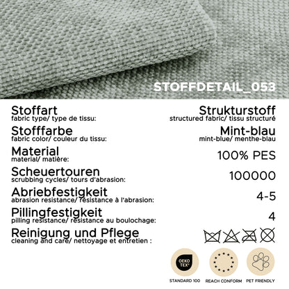 Homes & Jones Sofa 2,5-Sitzer Modernes Polstersofa m. Stoffbezug in Flachgewebe