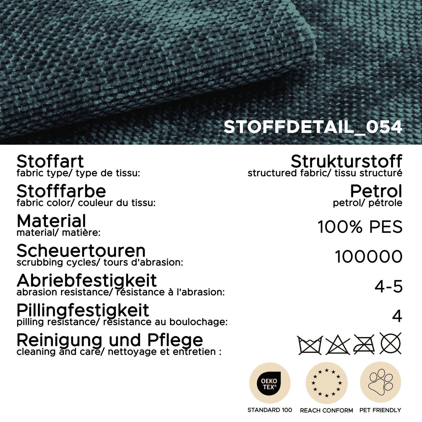 Homes & Jones Sofa 2,5-Sitzer Modernes Polstersofa m. Stoffbezug in Flachgewebe