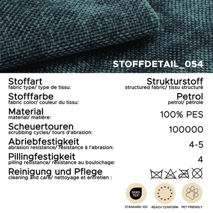 Homes & Jones Sofa 2,5-Sitzer Modernes Polstersofa m. Stoffbezug in Flachgewebe