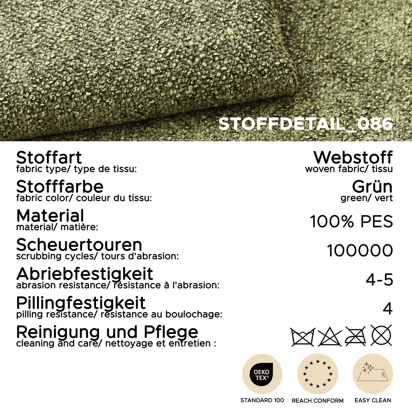 Venti Sofa – High-Quality 3.5-Seater Upholstered Sofa with Woven Fabric Cover