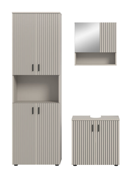 Bathroom Set MONE (W/H/D: approx. 135/192/30 cm) in Cashmere/Cashmere