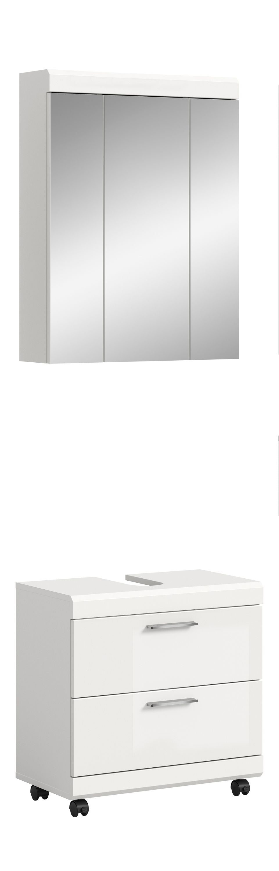 Meuble de salle de bain à roulettes SCOUT (l/H/P : env. 60/191/34 cm) en imitation chêne Evoke/-