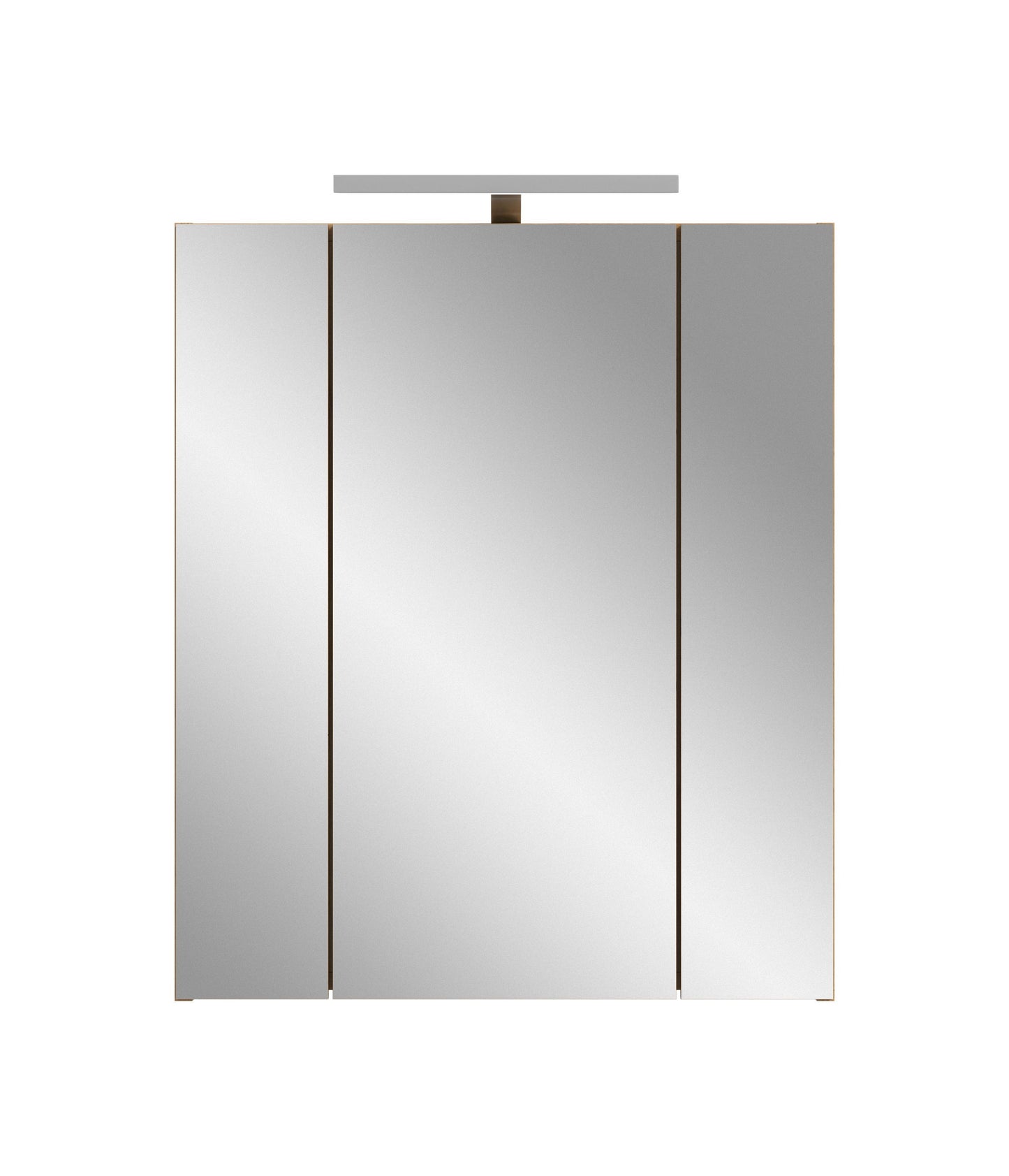 Armoire de toilette avec éclairage ICE (L/H/P : env. 60/70/18 cm) en imitation chêne Nox/noir mat