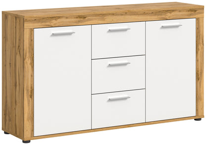 Homes & Jones Sideboard 125 cm breit mit 3 Schubladen, Mehrzweckschrank