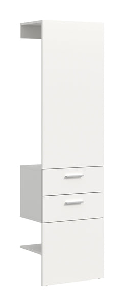 Panneau de vestiaire VAGA (L/H/P : env. 52/190/36 cm) en blanc/blanc