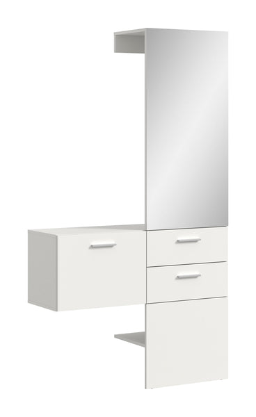 Garderoben-Set VAGA (B/H/T: ca. 104/190/36 cm) in weiß/weiß