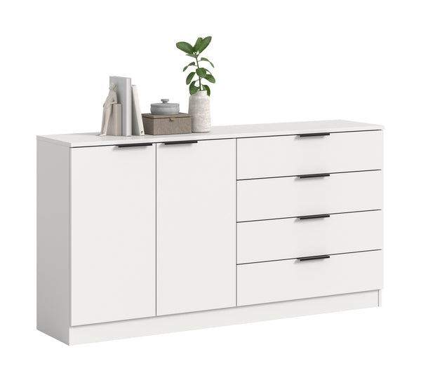 Commode KOPENHAGEN (L/H/P : env. 148/80/35 cm) en anthracite/anthracite