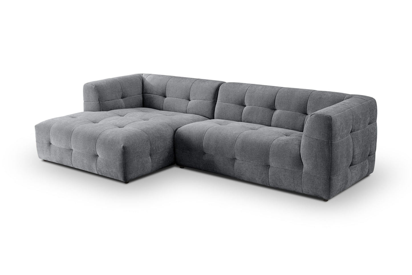 Canapé Tenso – Canapé d'angle élégant – Garnissage en mousse à froid et revêtement en tissu plat doux