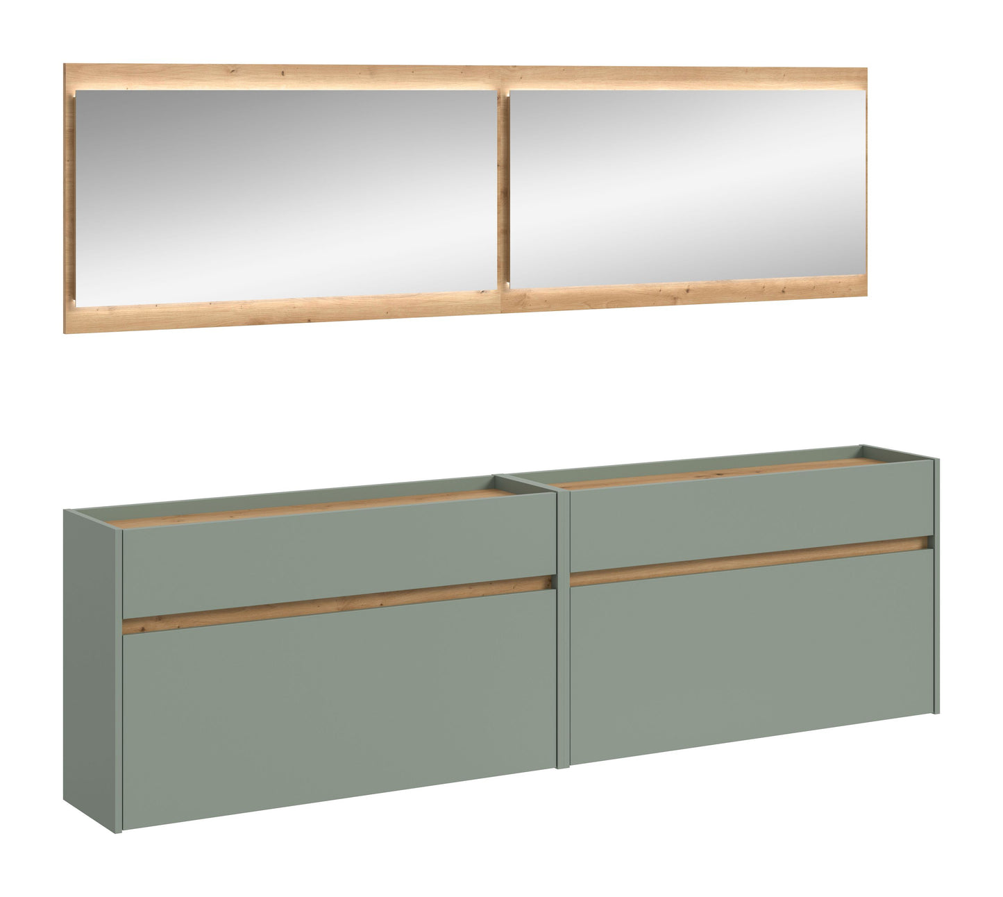 Homes & Jones Garderobe 4-tlg. inkl. Beleuchtung, Dielenmöbel-Flurmöbel