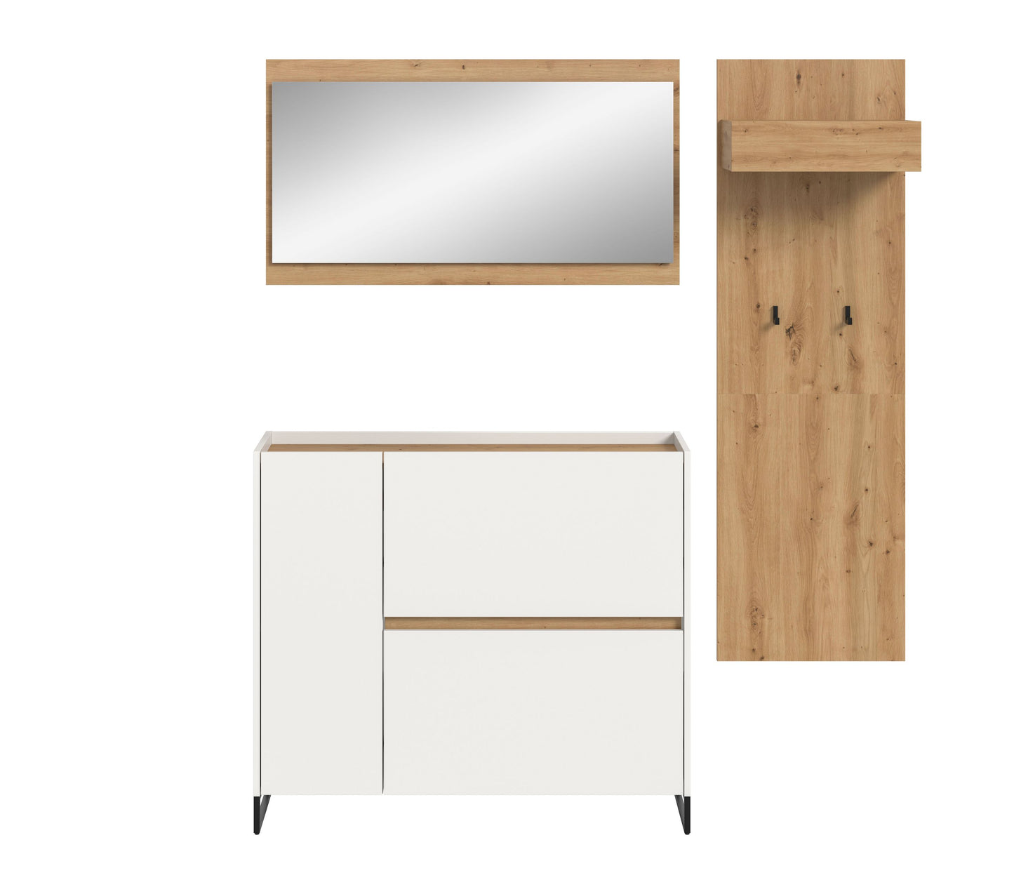 Ensemble de meubles d'entrée DRIVE (L/H/P : env. 175/192/32 cm) en sauge/sauge