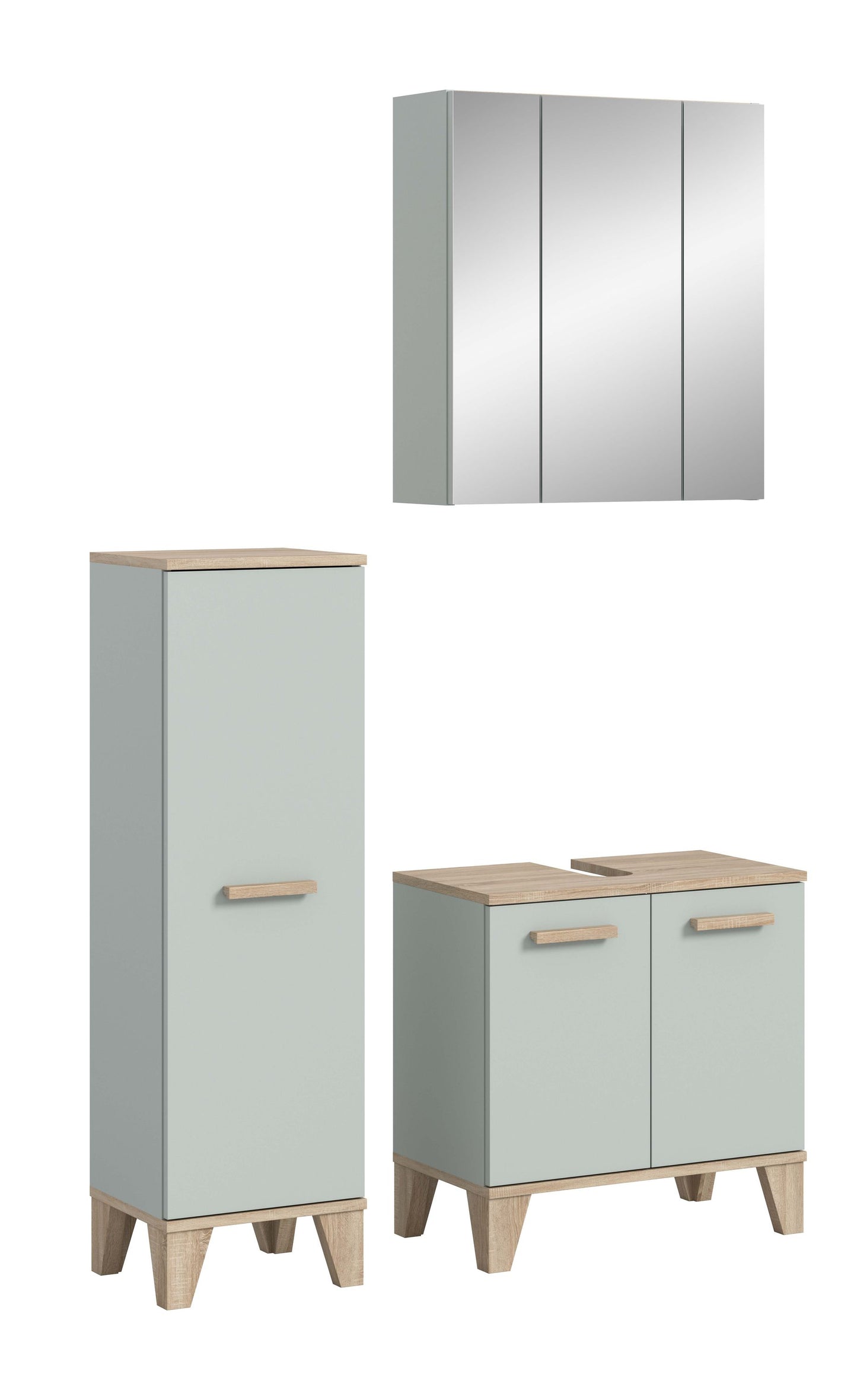 Ensemble de salle de bain STAR (L/H/P : env. 109/190/34 cm) vert clair/vert clair