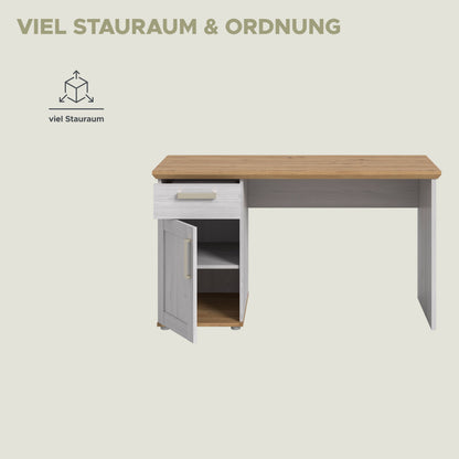 VERONA Desk (W/H/D: approx. 134/75/62 cm) in Sibiu Larch replica/Sibiu Larch replica