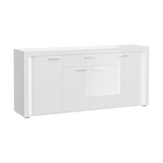 Buffet SKYLIGHT (L/H/P : env. 182/84/42 cm) en blanc/blanc brillant