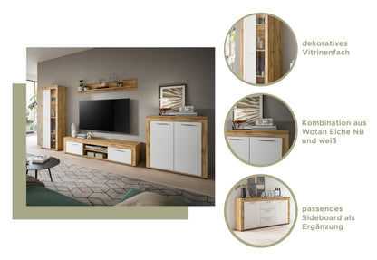 Homes & Jones Sideboard 125 cm breit mit 3 Schubladen, Mehrzweckschrank