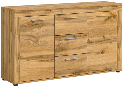 Homes & Jones Sideboard 125 cm breit mit 3 Schubladen, Mehrzweckschrank