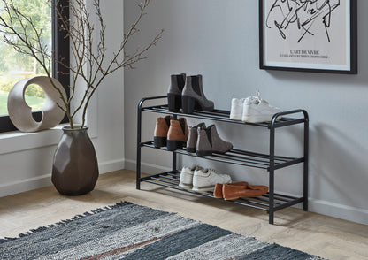 Shoe Rack Manfred in Black Metal