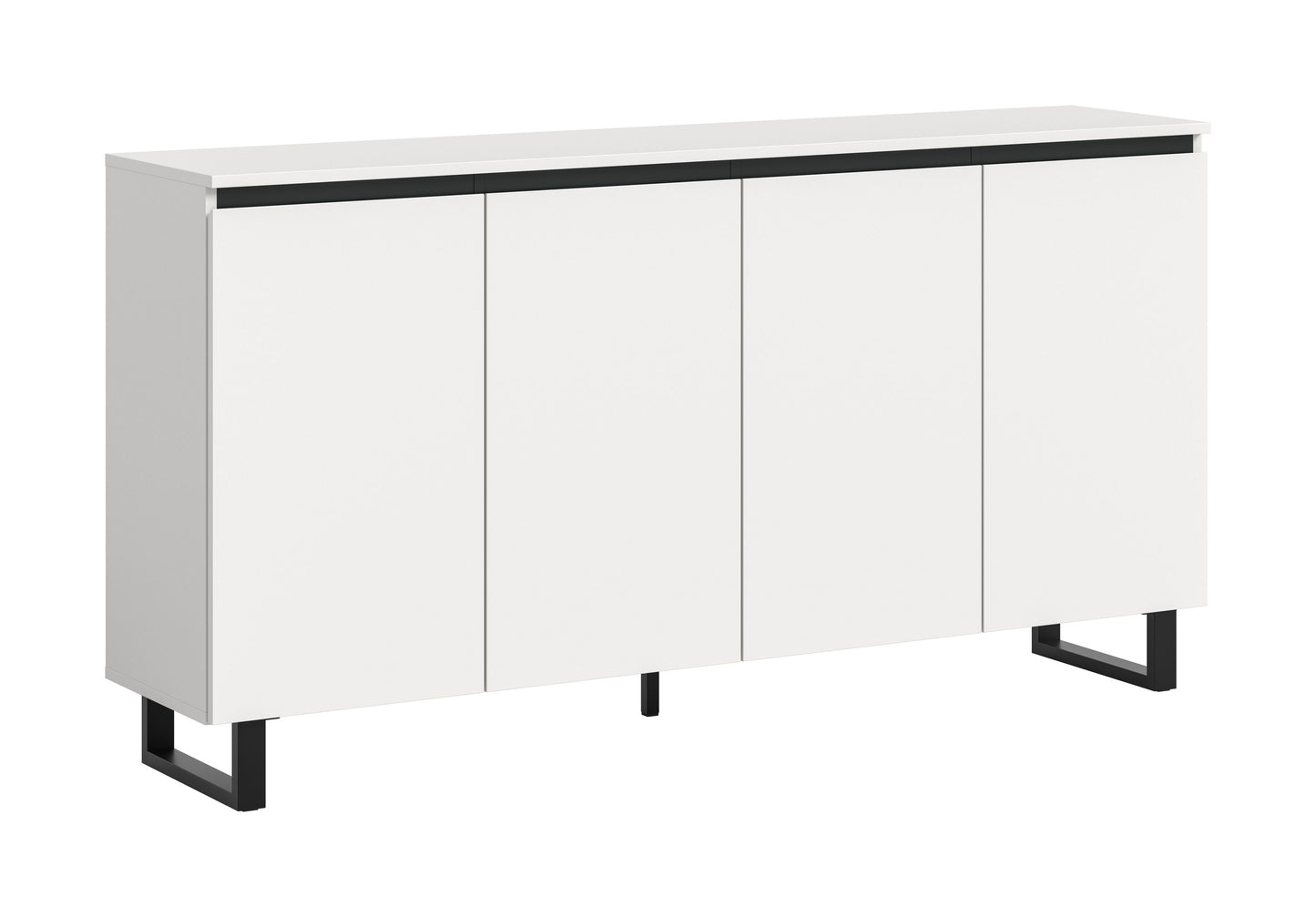 Buffet TOMASA (L/H/P : env. 160/84/36 cm) en imitation Chêne Evoke/imitation Chêne Evoke