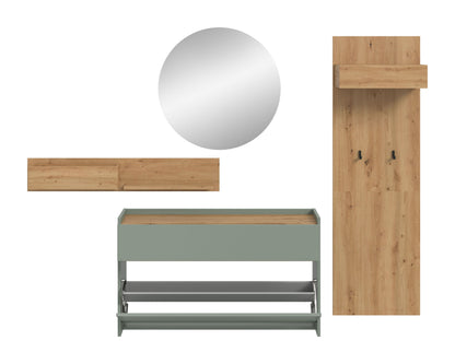 Homes & Jones Garderobe 4-tlg., Garderobenkomplettset, Dielenmöbel-Flurmöbel