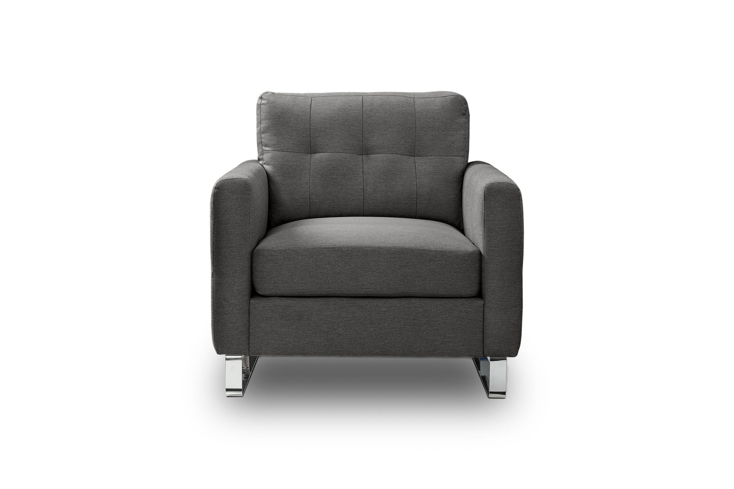 Fauteuil Hera – Fauteuil rembourré moderne avec revêtement en tissu plat