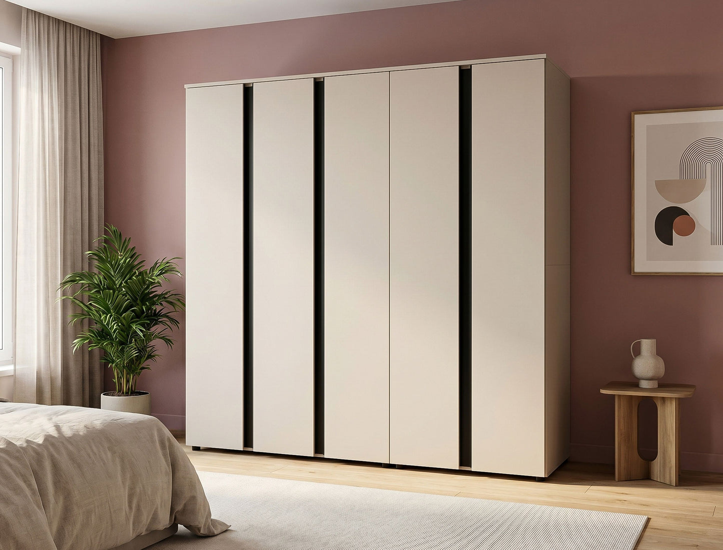 Amara Kleiderschrankkombination (B/H/T: 200x184x52 cm) in Kaschmir