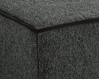 Schlafsofa, dunkelgrauer Strukturstoff mit feiner Webtextur, Eckdetail