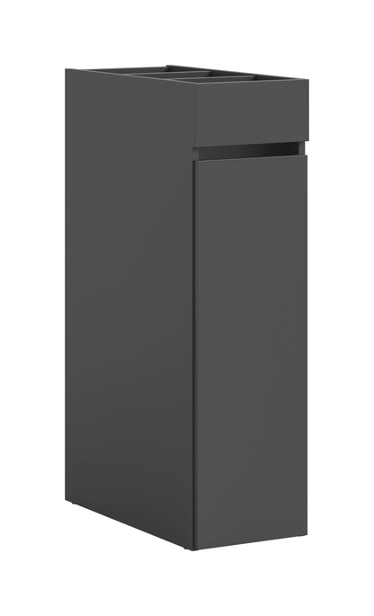 Homes & Jones Waschmaschinen-Anstellregal, grauer Schrank mit oberer Ablage