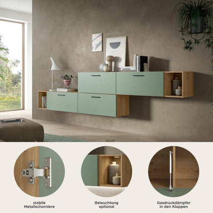 Homes & Jones Wohnwand 2-tlg. TV Möbel Modular Lowboard, Wohnzimmerschrank