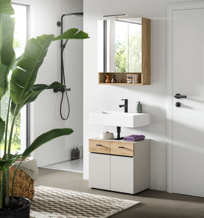 Homes & Jones Badmöbel Set 2-tlg. mit Badspiegelschrank inkl. Beleuchtung