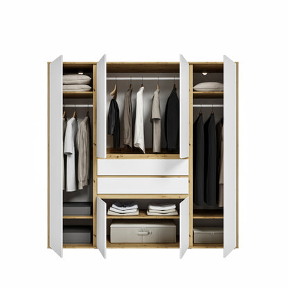 Homes & Jones Kleiderschrank 4trg., Gesamtbreite 197 cm, Universalschrank