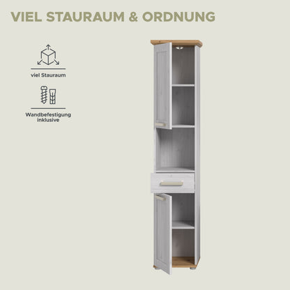 Tall cabinet VERONA (W/H/D: approx. 39/187/34 cm) in Sibiu Larch reproduction/Sibiu Larch reproduction