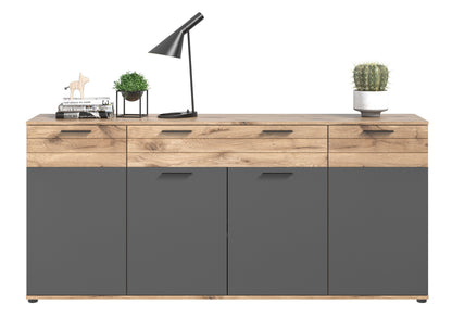 Homes & Jones Sideboard mit Breite 200 cm, Wohnzimmerschrank mit Holzoptik