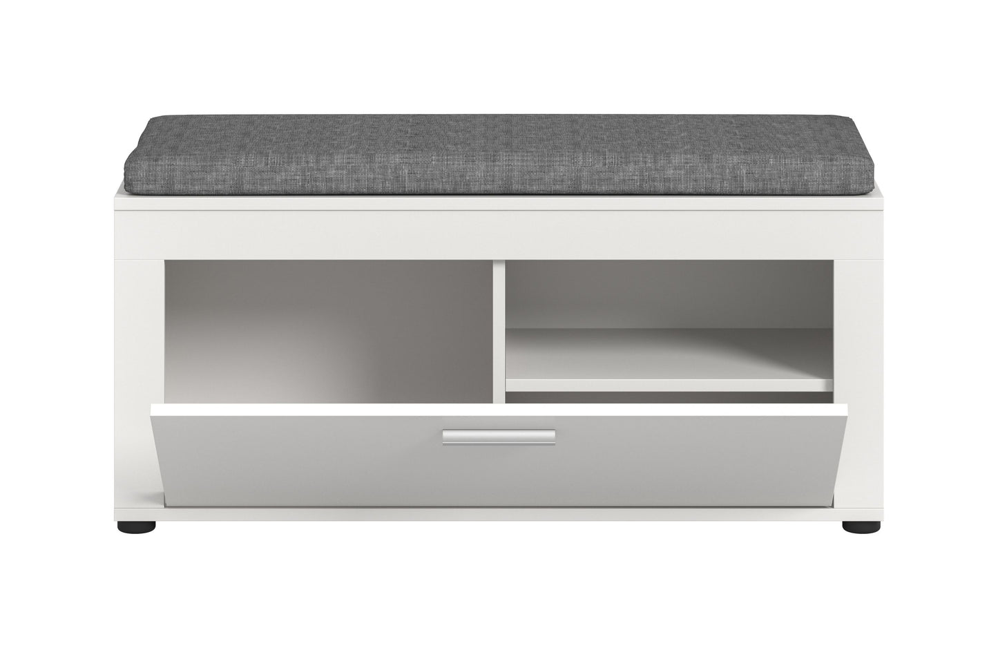 Banc avec coussin JAM (L/H/P : env. 100/44/35 cm) en décor chêne Wotan/blanc