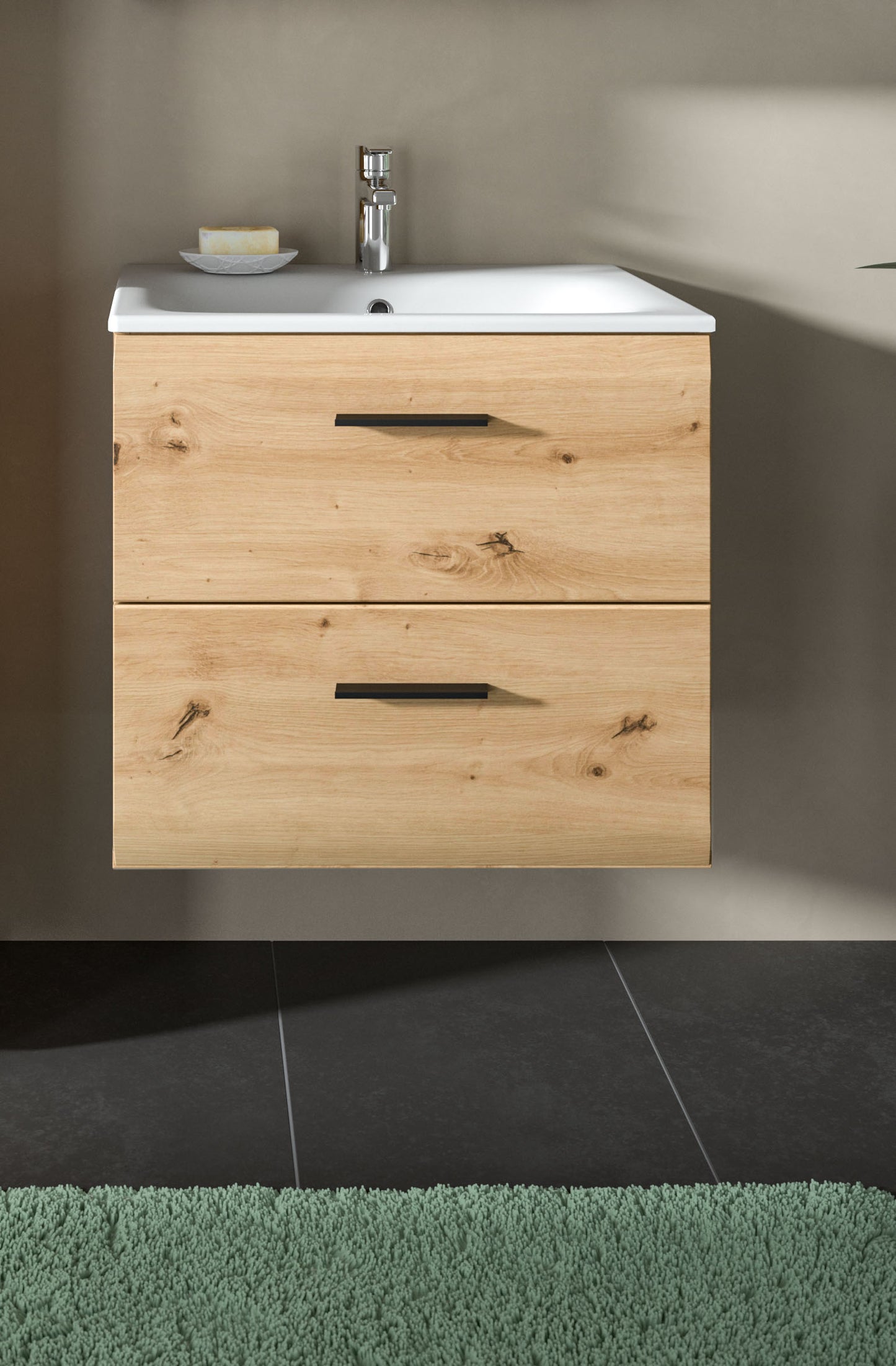 Homes & Jones Waschbeckenunterschrank inkl. Waschbecken, stehend oder hängend
