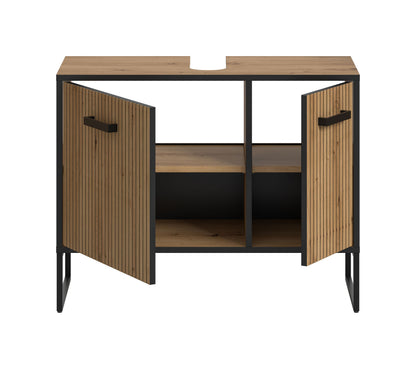 Homes & Jones Waschbeckenunterschrank 80 cm breit, Badezimmerschrank auf Kufen