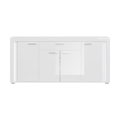 Buffet SKYLIGHT (L/H/P : env. 182/84/42 cm) en blanc/blanc brillant