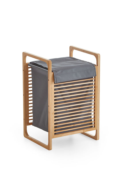 Wäschebox Livius aus Massivholz & Stoff