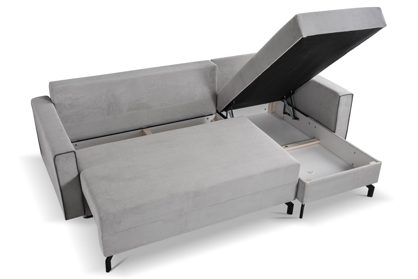 Canapé-lit Marti – Canapé moderne en velours côtelé avec fonction couchage