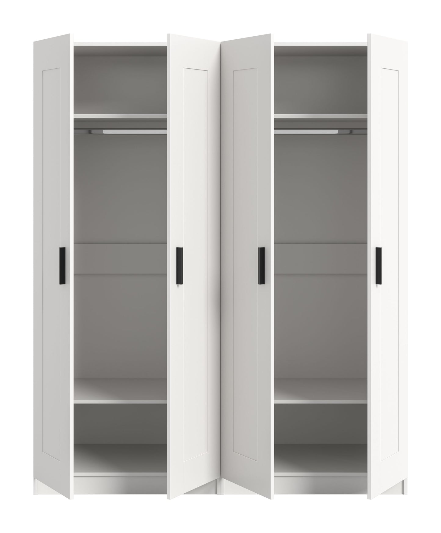 Combinaison d'armoires VISBY (L/H/P : env. 160/194/56 cm) en blanc/blanc