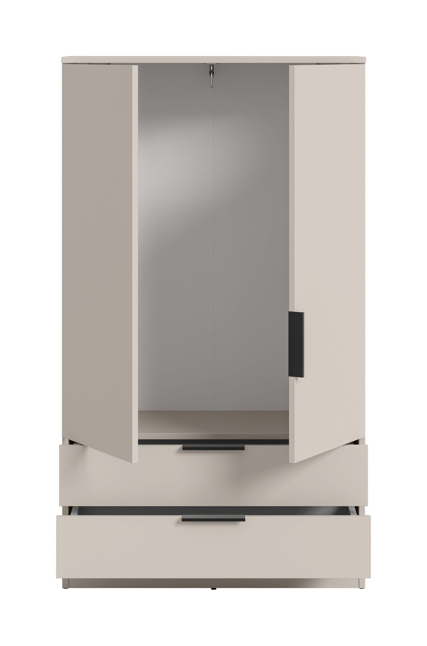 Armoire à linge COPENHAGUE (l/H/P : env. 80/140/37 cm) en anthracite/anthracite