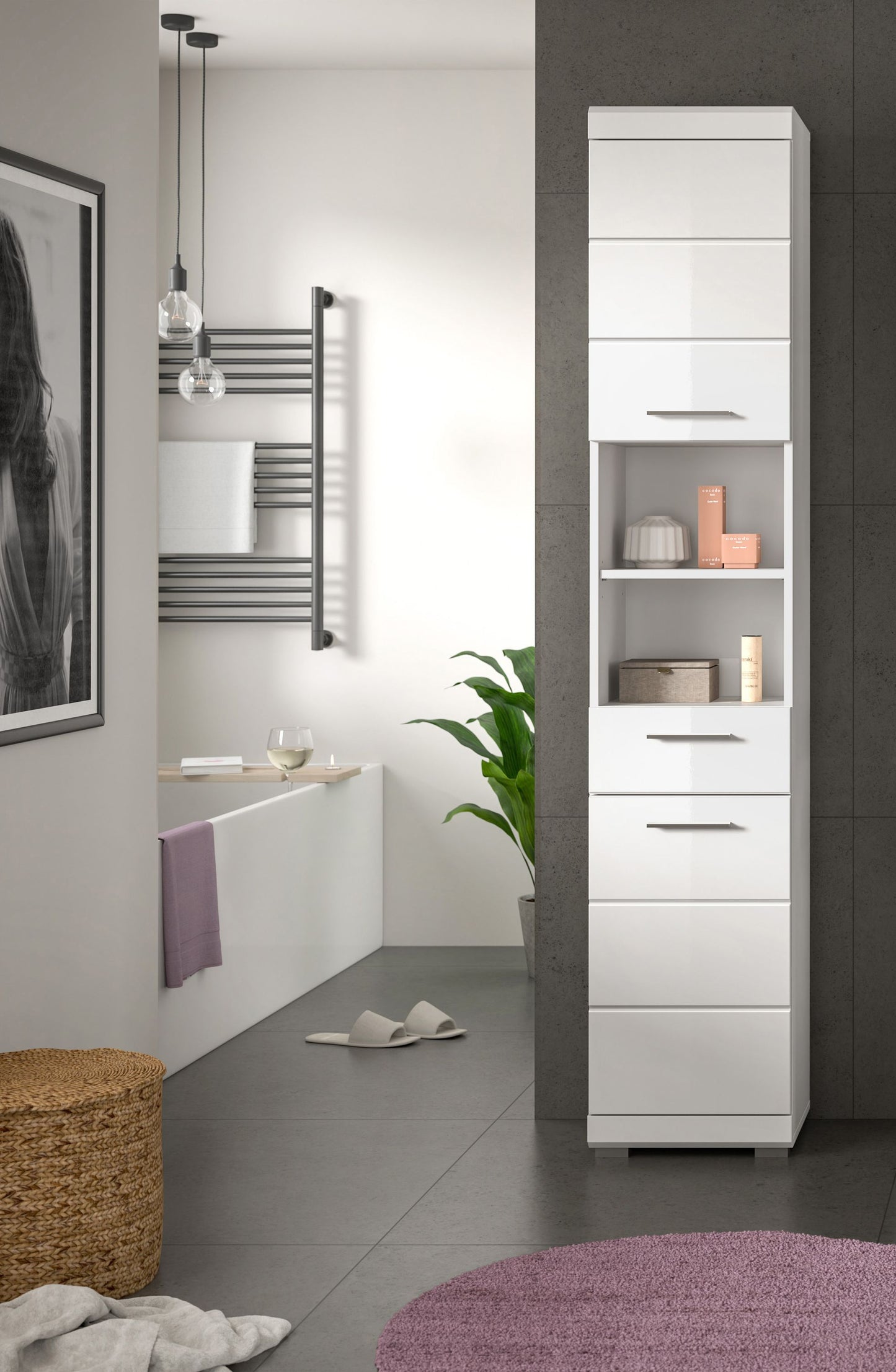 Colonne de salle de bain Linus 30x182x31 cm