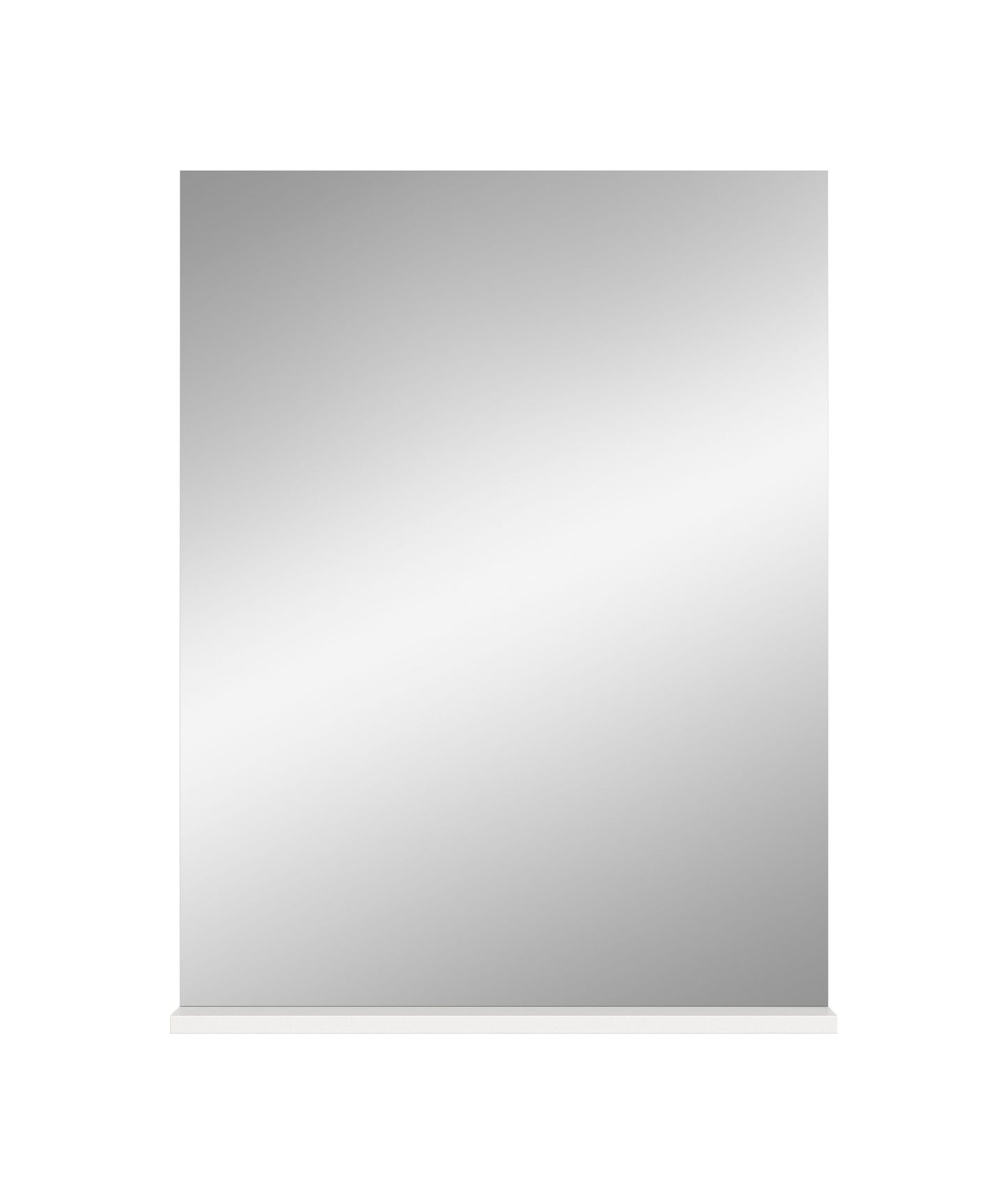 Badezimmerspiegel mit Ablage, rechteckig, grau reflektierend