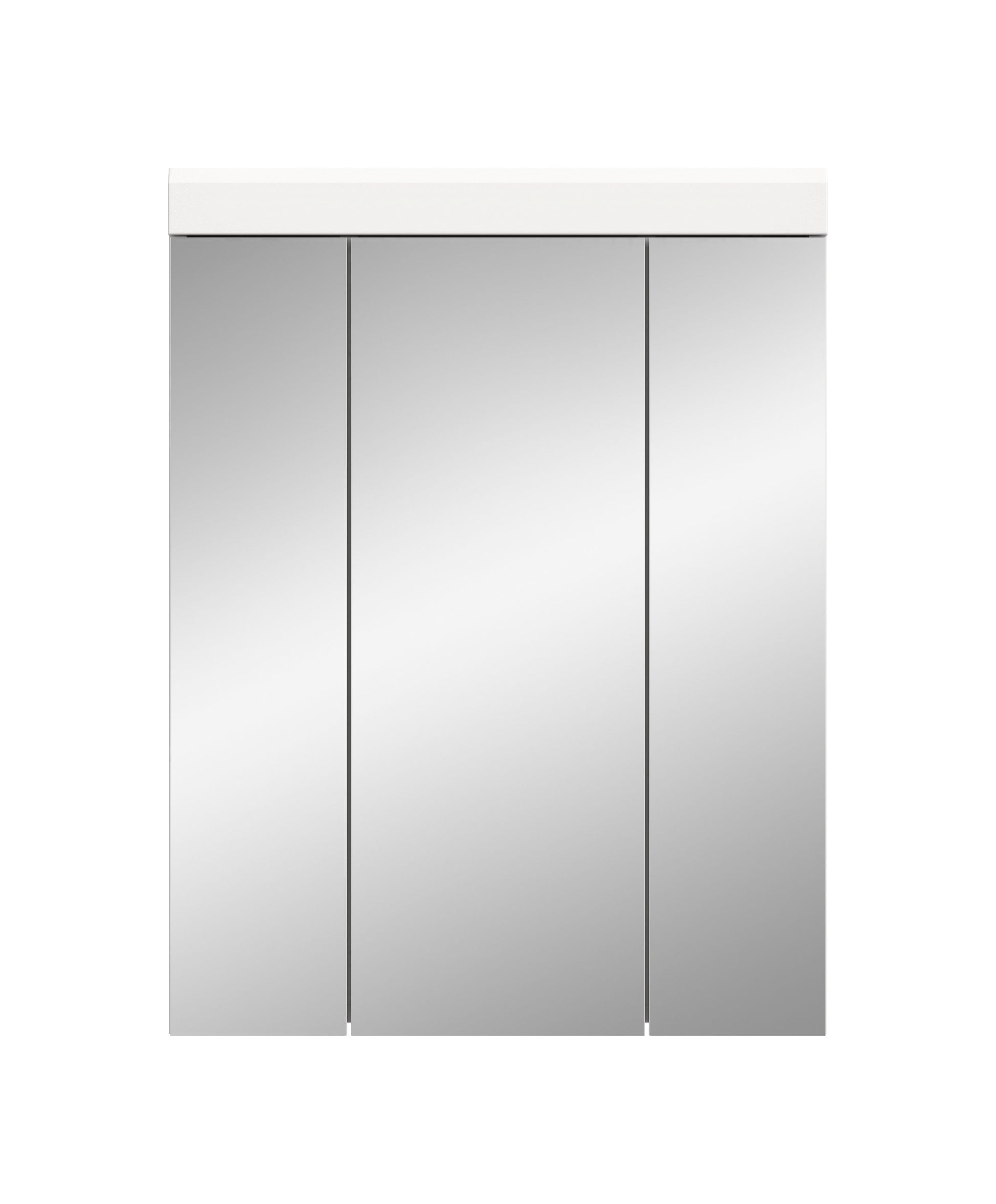 Badspiegelschrank mit 3 Spiegeltüren, gleichmäßige Spiegelglasflächen