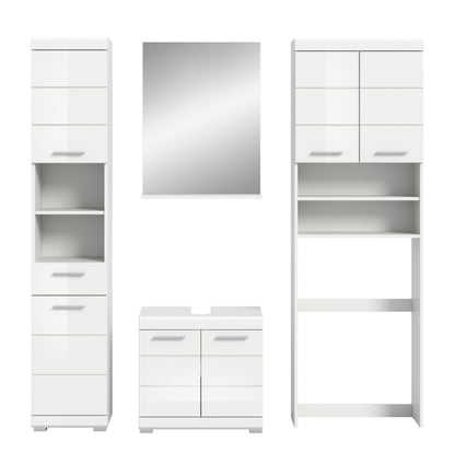 Homes & Jones Badezimmerset 4tlg., Badezimmer Set mit Waschmaschinenschrank