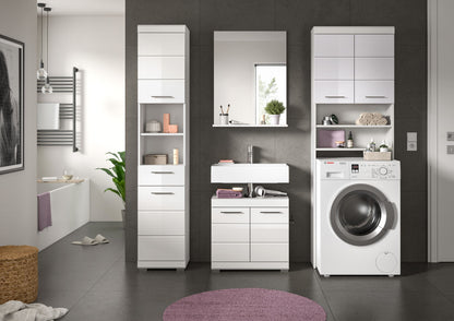 Homes & Jones Badezimmerset 4tlg., Badezimmer Set mit Waschmaschinenschrank