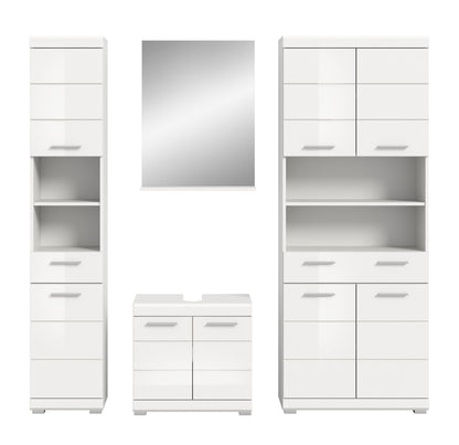 Homes & Jones Badezimmerset 4tlg., Badezimmer Set mit Midi Badezimmerschrank
