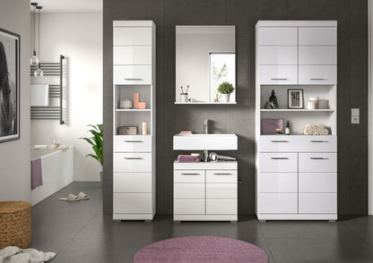 Homes & Jones Badezimmerset 4tlg., Badezimmer Set mit Midi Badezimmerschrank